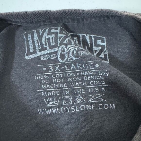 Dyse One Men’s Thrashed Short Sleeve Grunge Style T-Shirt Size 3XL Skeleton - Picture 10 of 15